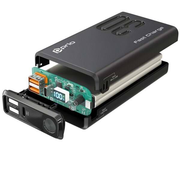 Фото - Батарея мобильная PRIO Fast Charge Power Bank 30 000 mAh Black (52958)