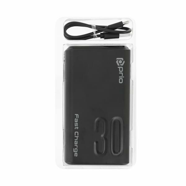 Фото - Батарея мобильная PRIO Fast Charge Power Bank 30 000 mAh Black (52958)