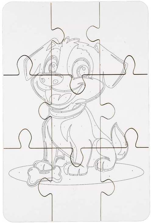 Фото - Пазли (3-4 роки) PuzzleOk Розмальовка "Собачка" А5  (Puz-22940)