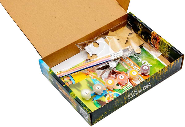 Фото - Пазли (3-4 роки) PuzzleOk Розмальовка "Собачка" А5  (Puz-22940)