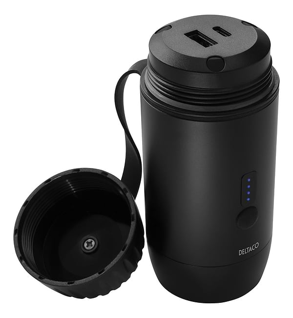 Фото - Батарея мобільна Deltaco Waterproof powerbank 15 000mAh Li-ion Black (53070)