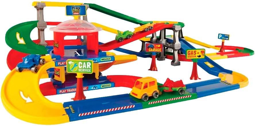 Игровой набор для малыша Wader ''Play Tracks Garage'' Паркинг с трассой (53080)