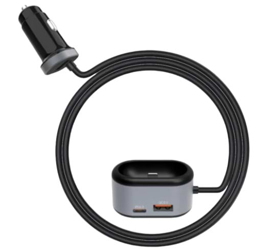 Автомобильное зарядное устройство XO +Lightning 4in1 TW SPOCK (CC29)