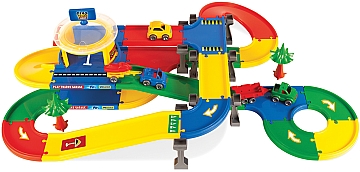 Ігровий набір для малюка Wader "Play Tracks Garage" Гараж з трасою (53140)