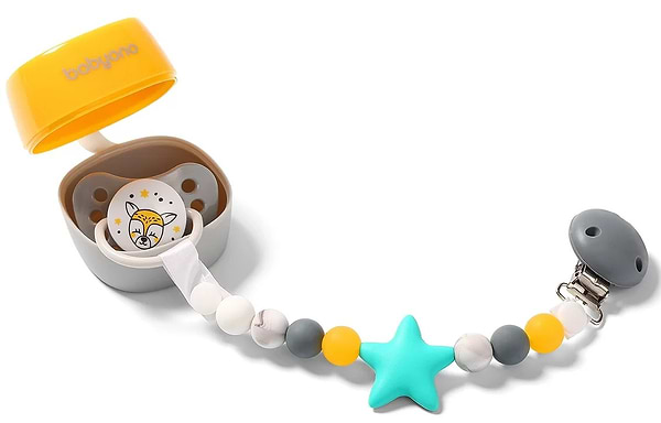 Фото - Контейнер для зберігання пустушок BabyOno Natural nursing жовтий (535/03)