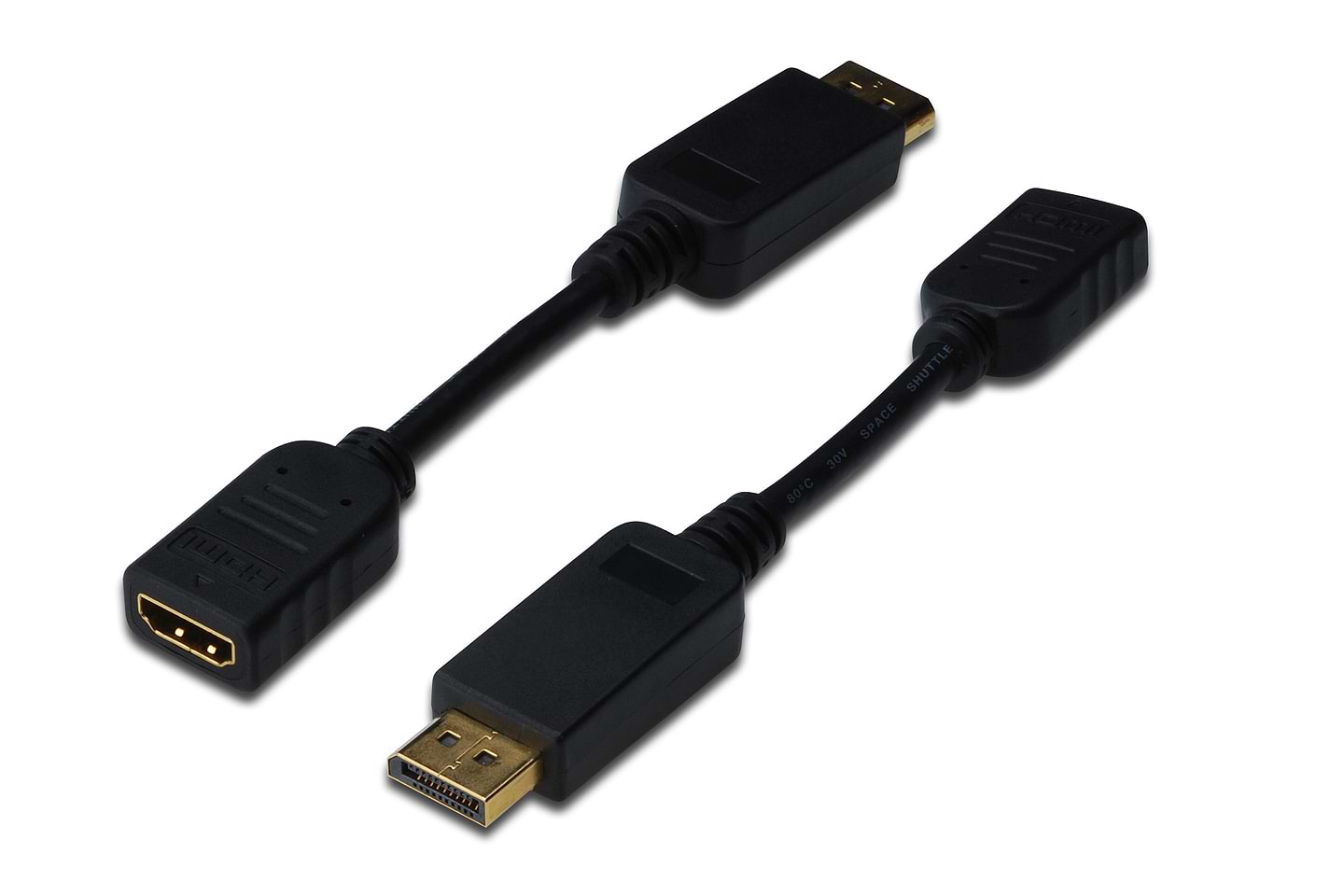 Адаптер Mini Display Port-HDMI Digitus DisplayPort to HDMI Black (AK-340400-001-S)