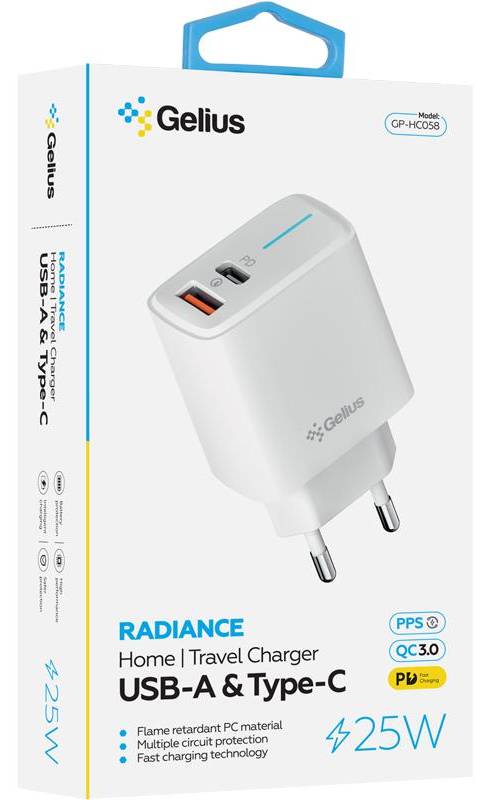 Фото - Мережевий зарядний пристрій Gelius Radiance GP-HC058 (98305)