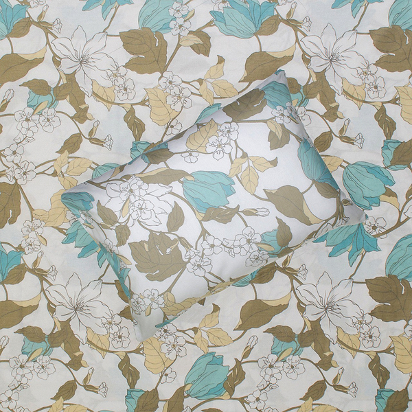 Фото - Комплект постельного белья Home Line ВЕСЕННИЙ ВЕЧЕР бязь 143х215 см Щ140 нав. 50х70 Голубой (169930)