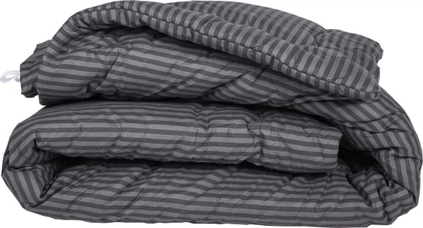 Фото - Одеяло зимнее двуспальное евро MirSon антиаллергенное №153 Сolor Fun Line 17-0611 Stripe Black Tencel 220х240 + нав. 2 шт. (2200010853001)