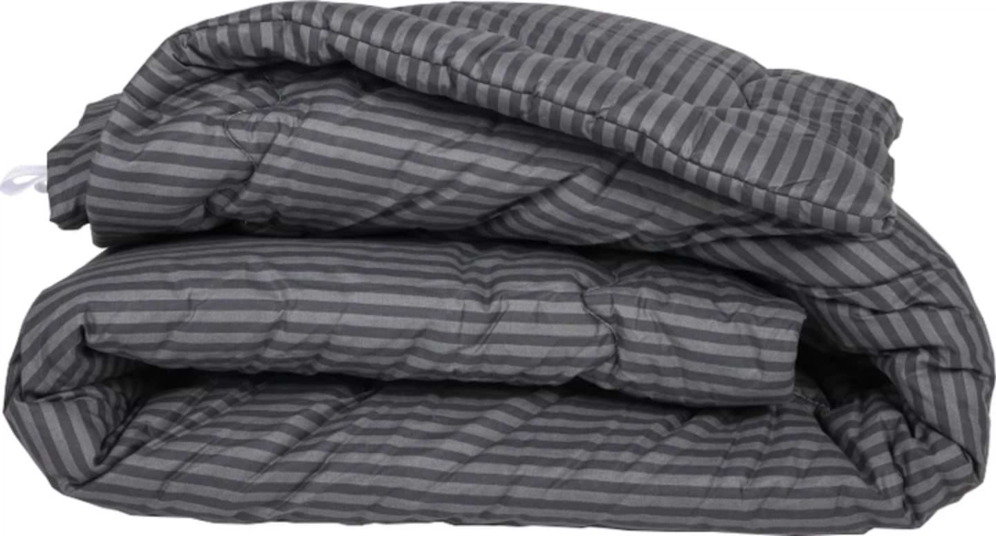 Ковдра літня двоспальна MirSon №154 Сolor Fun Line 17-0611 Stripe Black 172х205 см +нав 2 шт. (2200010856460)