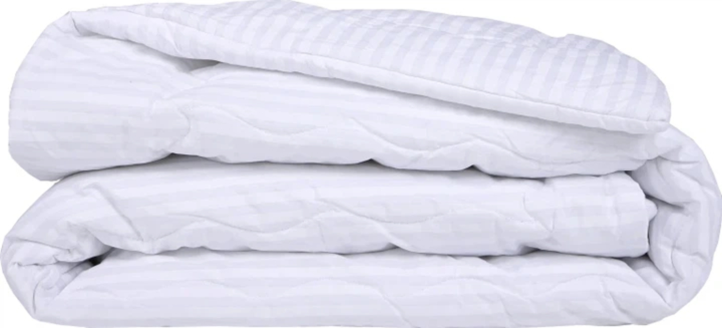 Ковдра зимова двоспальна євро MirSon антиалергенна №180 Сolor Fun Line 17-0605 Stripe White Tencel 220х240 + нав. 2 шт. (2200010853209)