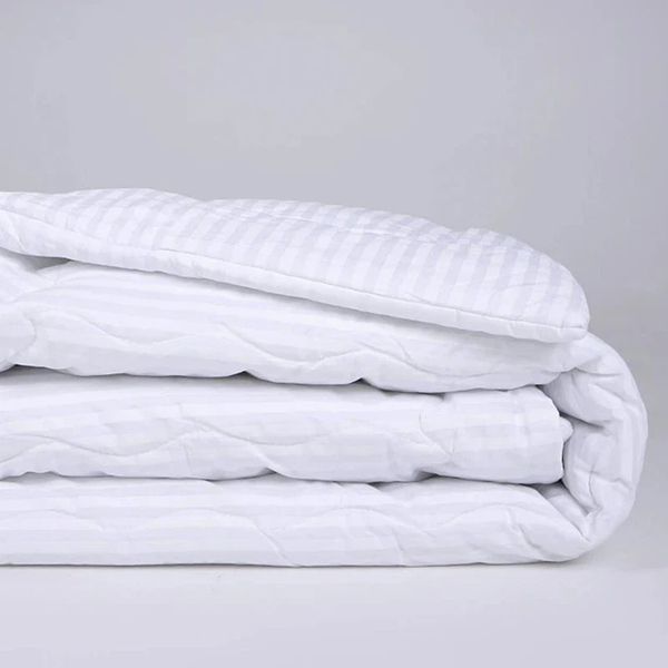 Фото - Ковдра демісезонна двоспальна MirSon №188 Сolor Fun Line 17-0605 Stripe White Вовна 172х205 см +нав 2 шт. (2200010858594)