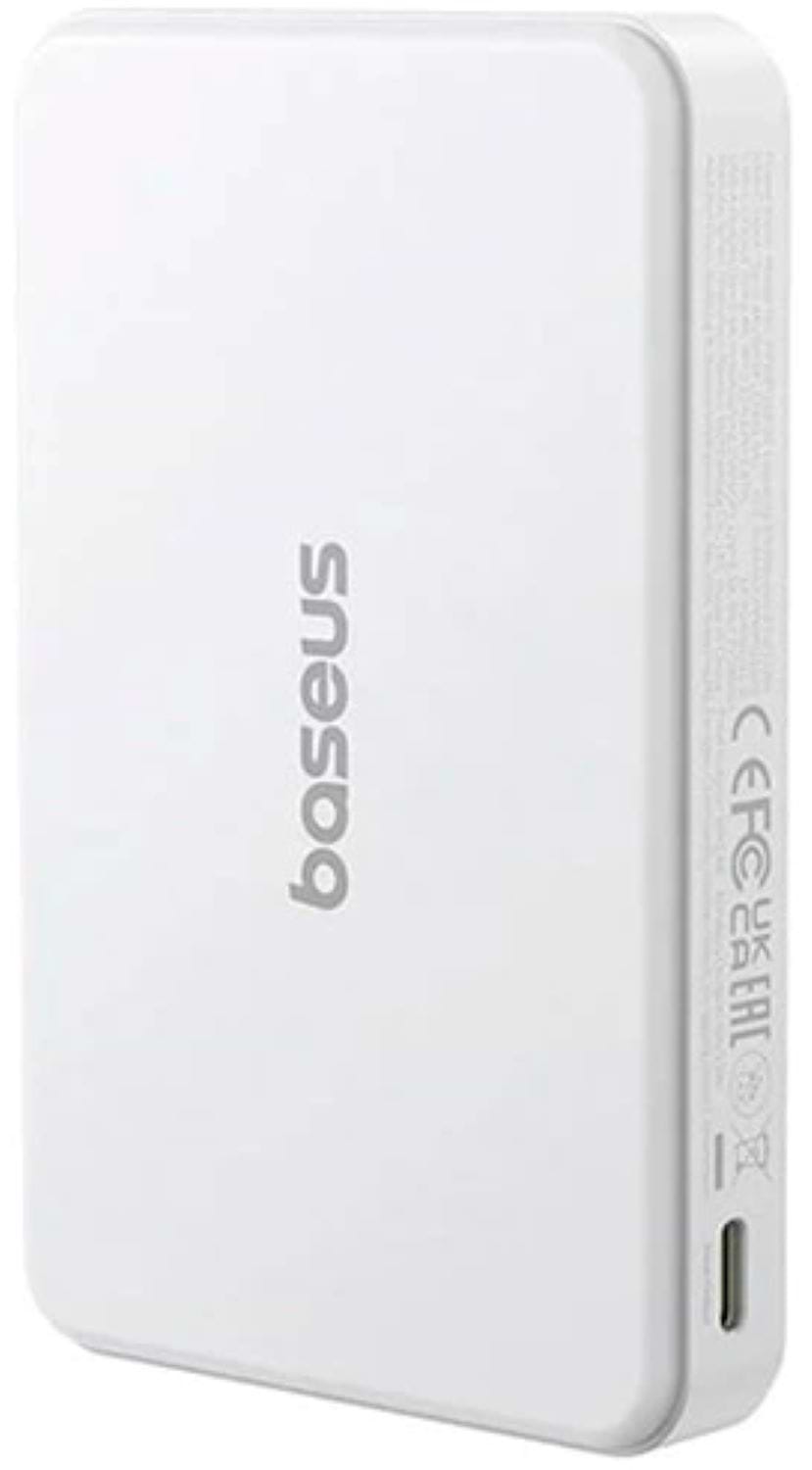 Батарея мобильная Baseus Airpow 2 Qi2 Magnetic Power Bank 10000mAh 22.5W Moon White (P10080000213-00)
