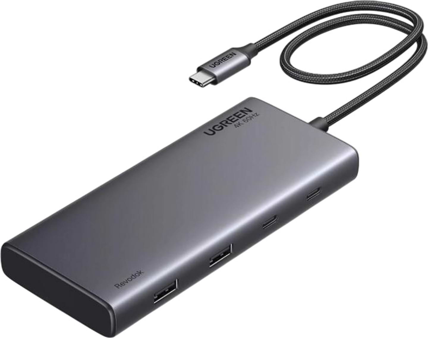 Хаб USB UGREEN CM639 USB-C to 2xUSB 3.2+2xUSB-C 3.2 +2xHDMI + DP+100W PD Gray (35625) - Фото 1