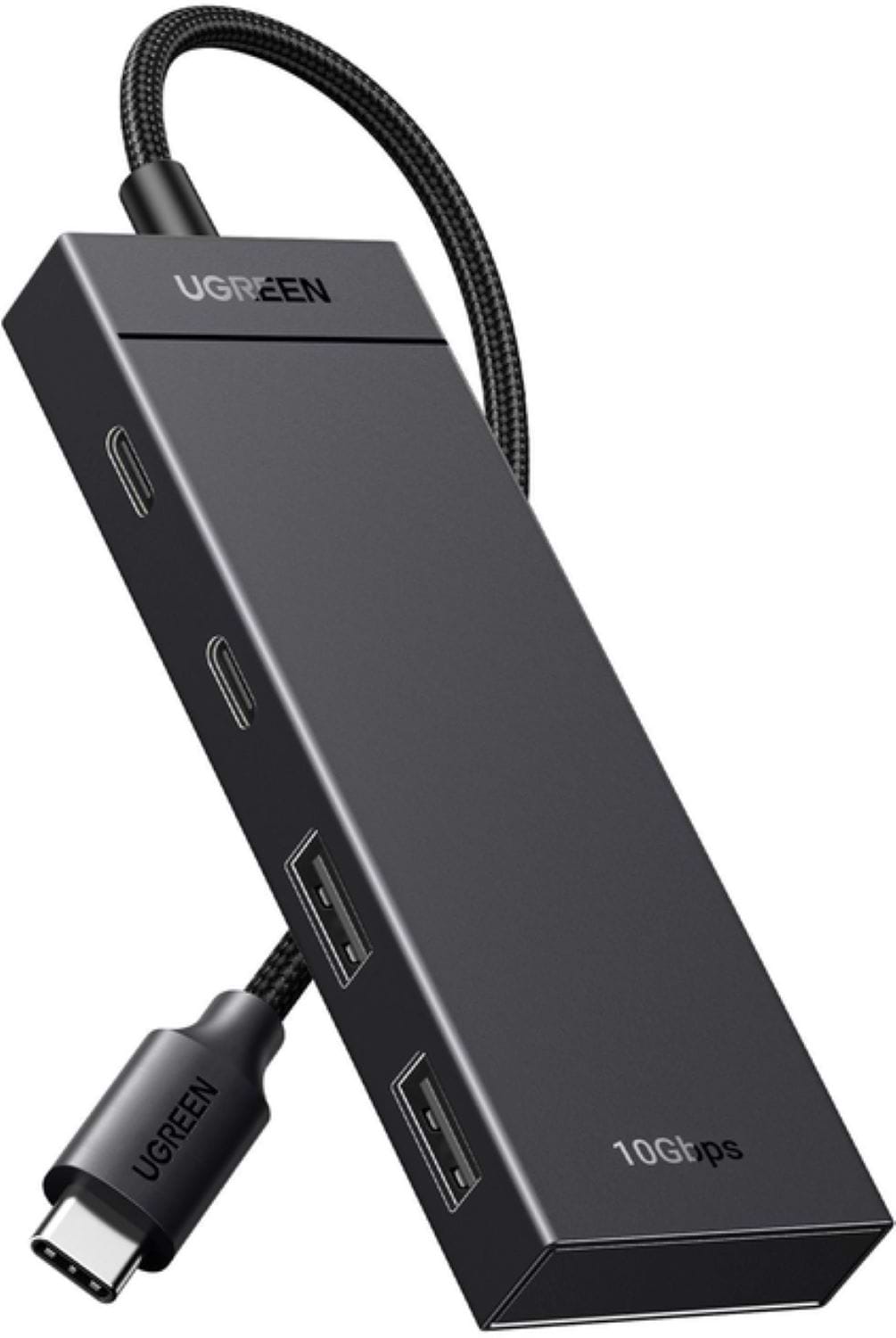 Хаб USB UGREEN CM806 USB-C to 2xUSB-A + 2xUSB-C 3.2 Gen2 10Gbps Black (35583) - Фото 1