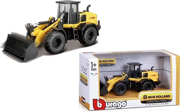 Фото - Наземная спецтехника Bburago Экскаватор New Holland W170D (18-32083)