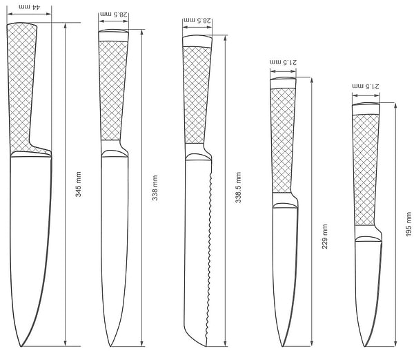 Фото - Набір ножів Vinzer Falcon 7 пр. (50122)