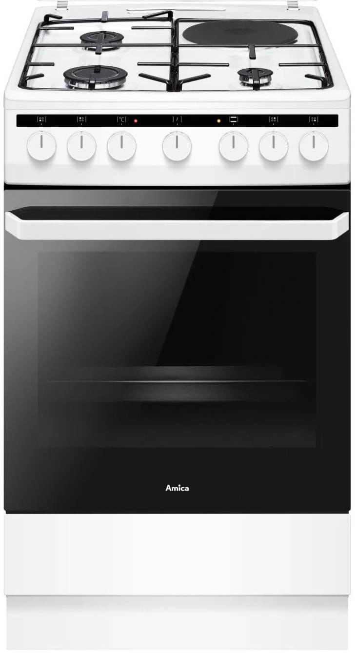 Плита газова Amica 58ME4.38HZPMS(W) ECO - Фото 1