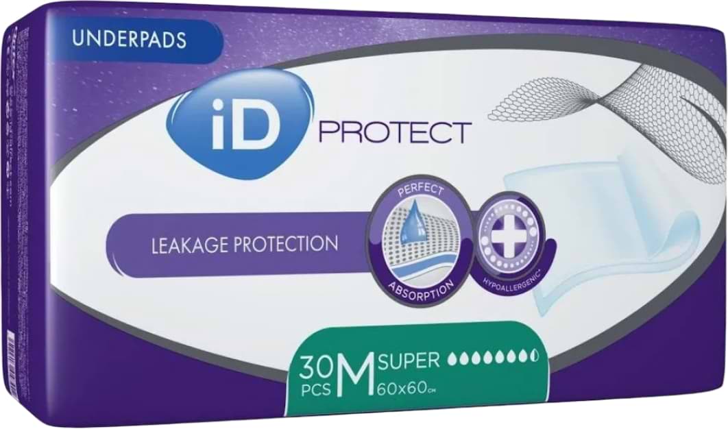Одноразовая пеленка ID Proteсt Super 60 x 60 см 30 шт. (5411416047902)