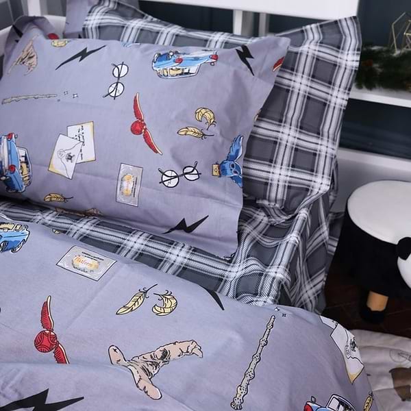 Фото - Простынь двуспальная MirSon Poplin Line Kids 08 Harry Potter 180x200 см (2200009719578)