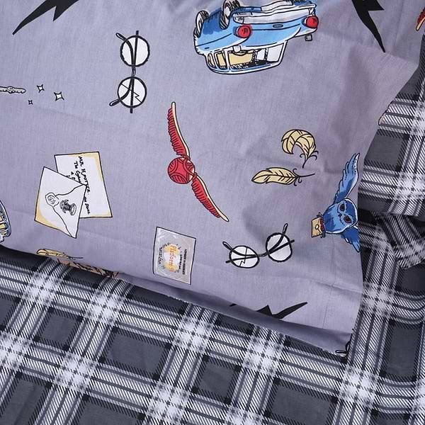 Фото - Простынь двуспальная MirSon Poplin Line Kids 08 Harry Potter 180x200 см (2200009719578)