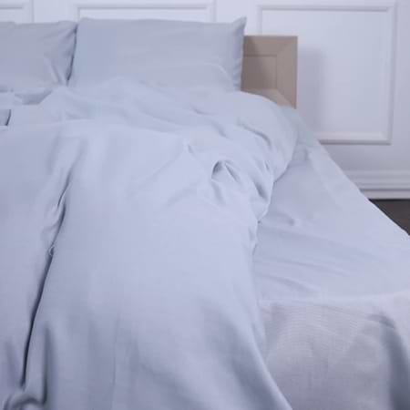 Простынь двуспальная MirSon Soft Elegance №14-4102 Glacier Gray 180х200 см (2200010912111)