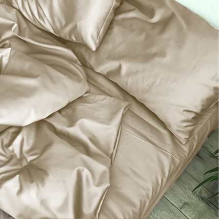 Простынь двуспальная MirSon Satin Light Pro 10-016 Creamy 180x200+25 см (2200010176735)