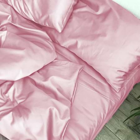 Простынь двуспальная MirSon Satin Light Pro 10-003 Pink 180x200+25 см (2200010170160)