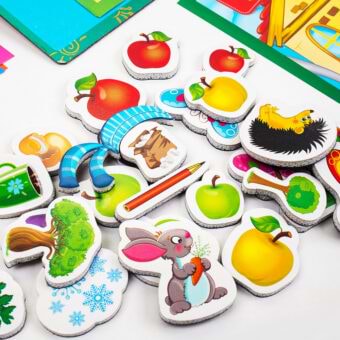 Фото - Настільна гра (5-7 років) Vladi Toys Властивості, ознаки з магнітною дошкою (укр) (VT5412-03)