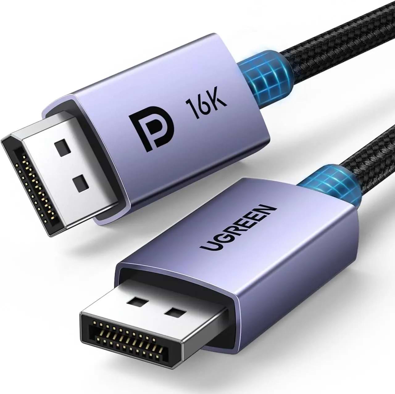 Кабель UGREEN DP118 DisplayPort 16K 2m Black (15384) - Фото 1