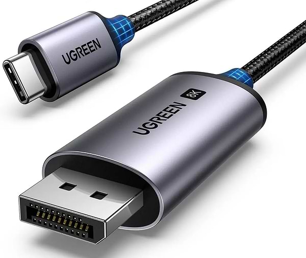 Фото - Кабель UGREEN CM556 USB-C to DisplayPort 8K 1m Black (25157)
