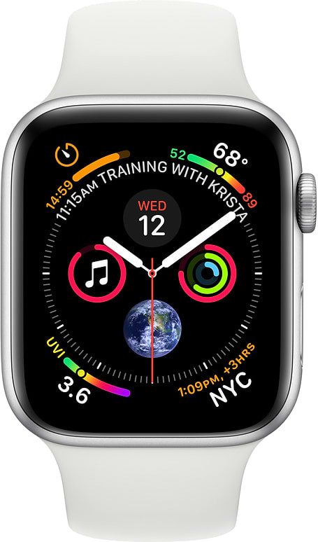 Фото - Смарт-часы Apple Watch Series 4 GPS 40mm Silver Aluminium Case with White Sport Band (MU642UA/A)