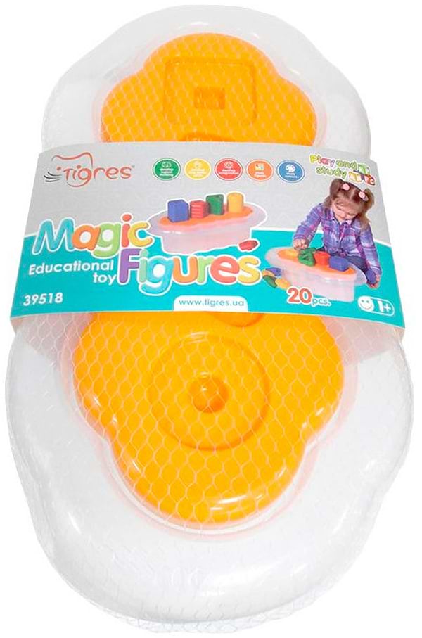 Фото - Сортер Tigres Магічні Фігурки Помаранчевий 20 ел. (39518)