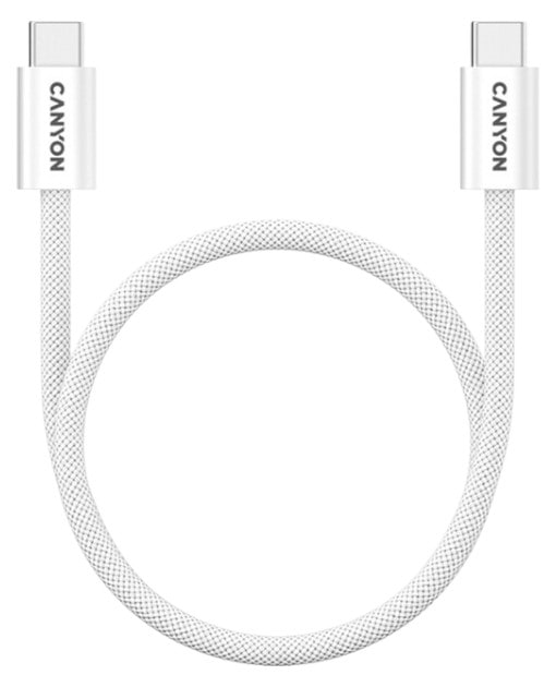 Фото - Кабель синхронизации данных Canyon OnWire 60MG C-C 60W Magnet Braided 1m White (CND-CCMG60AB15W)
