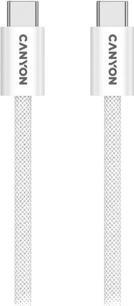 Фото - Кабель синхронизации данных Canyon OnWire 60MG C-C 60W Magnet Braided 1m White (CND-CCMG60AB15W)