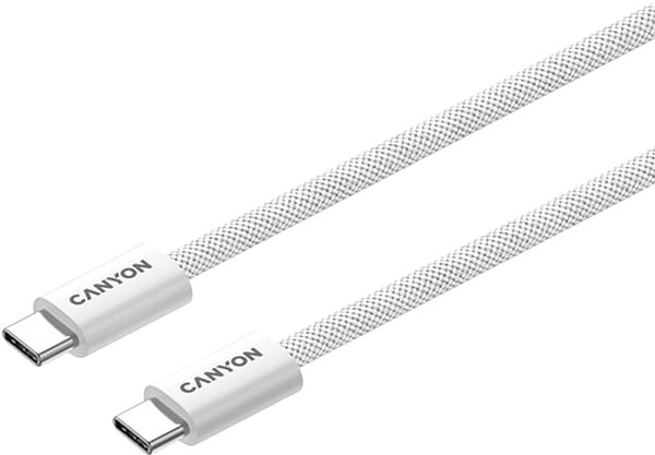 Фото - Кабель синхронизации данных Canyon OnWire 60MG C-C 60W Magnet Braided 1m White (CND-CCMG60AB15W)