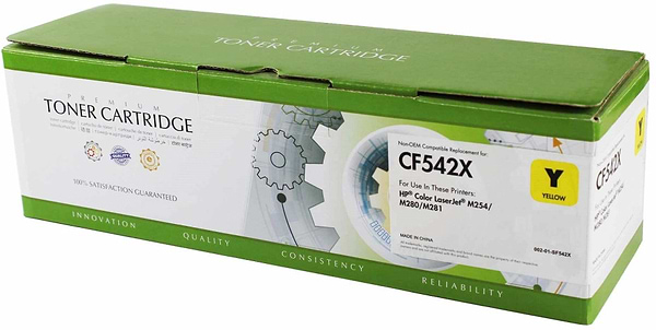 Фото - Картридж-тонер Static Control сумісний аналог HP CF542X (203X) yellow (002-01-SF542X)