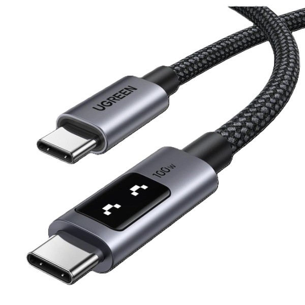 Кабель синхронізації даних UGREEN L509 Uno USB-C to USB-C 100W PD Fast Charging Cable 2m Black (35512)