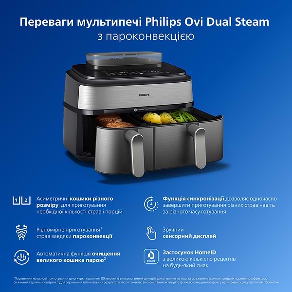 Фото - Уценка - Мультипечь Philips Ovi Dual Steam NA555/00