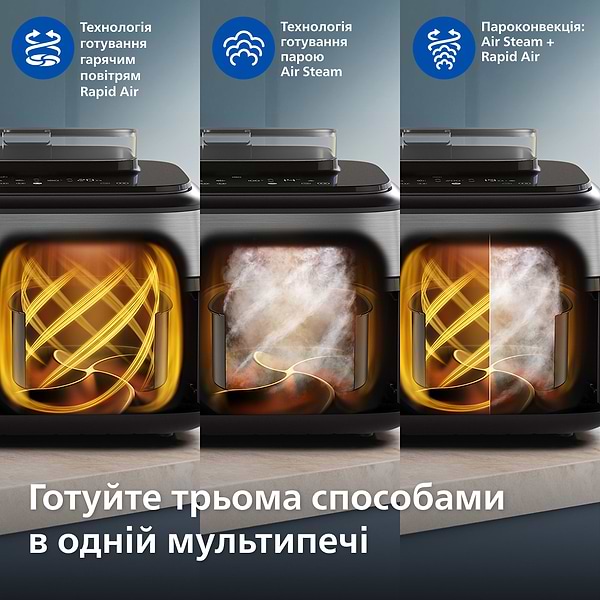 Фото - Уценка - Мультипечь Philips Ovi Dual Steam NA555/00