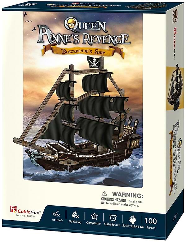 Фото - 3D пазлы Cubic Fun Корабль "Месть королевы Анны" (T4035h)