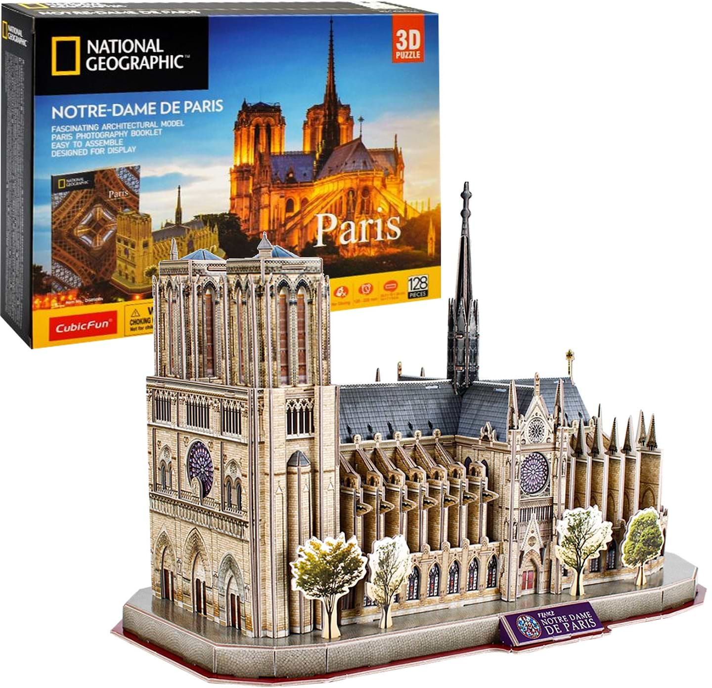 3D пазлы Cubic Fun National Geographic ''Нотр-Дам-де-Пари'' (DS0986h) - Фото 1