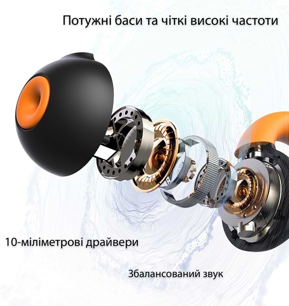 Фото - Наушники вкладыши беспроводные TWS Action QD-6 Black