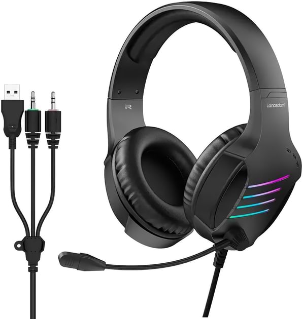 Фото - Гарнитура проводная игровая Langsdom HCG07-G7-Black Фото - Гарнитура проводная игровая Langsdom HCG07-G7-Black