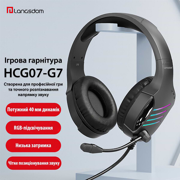 Фото - Гарнитура проводная игровая Langsdom HCG07-G7-Black