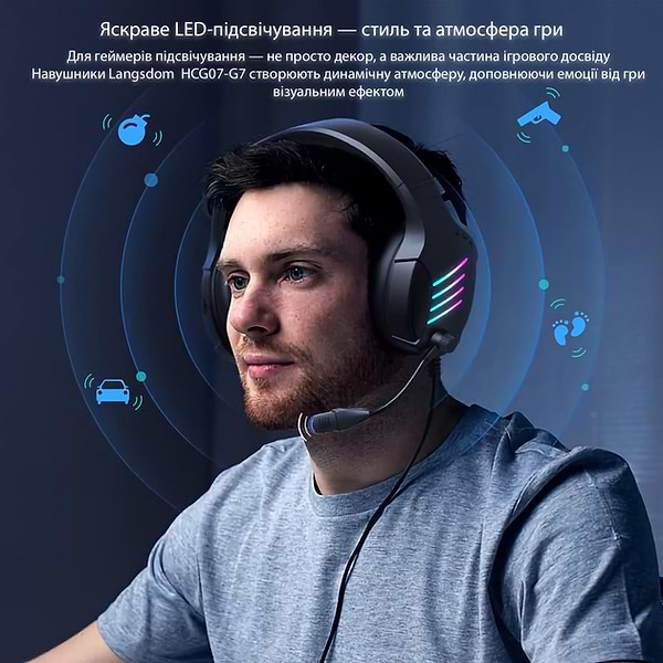 Фото - Гарнитура проводная игровая Langsdom HCG07-G7-Black