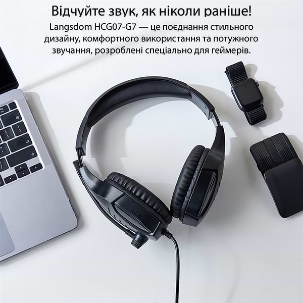Фото - Гарнитура проводная игровая Langsdom HCG07-G7-Black