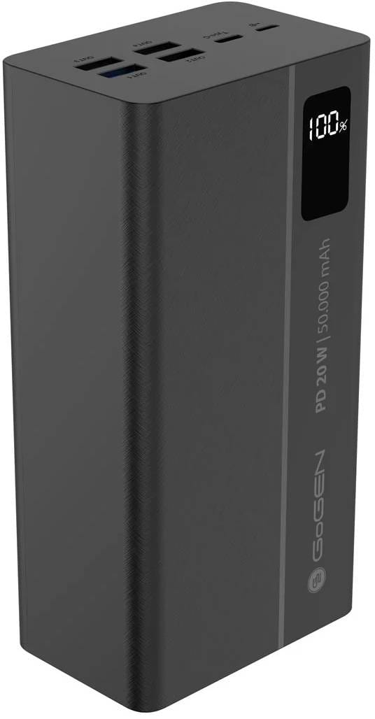 Фото - Батарея мобильная Gogen 50000 mAh PD 20W (GOGPB500001B)