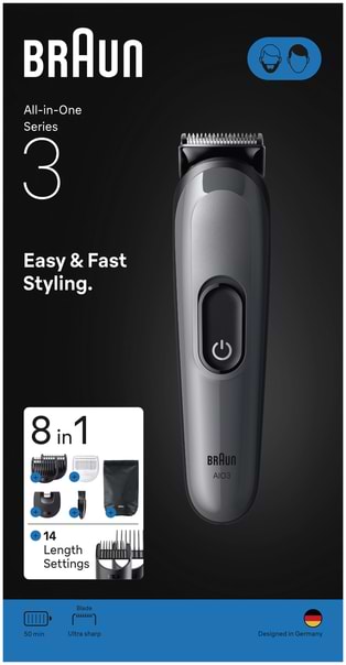 Фото - Тример універсальний Braun All-in-One Series 3 AIO3540 тип 5513+косметичка