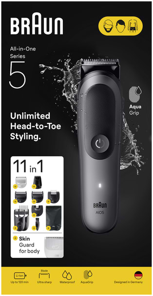 Фото - Тример універсальний Braun All-in-One Series 5 AIO5560 тип 5805+косметичка